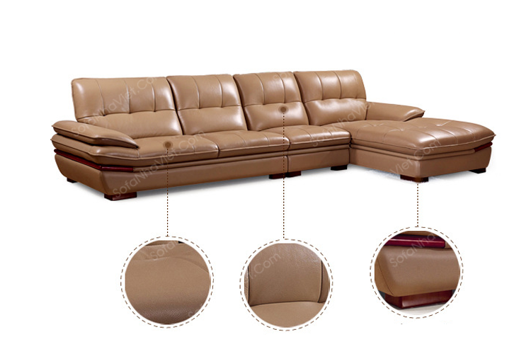 Bộ bàn ghế sofa da phòng khách chất lượng tốt Sofa da mã 55