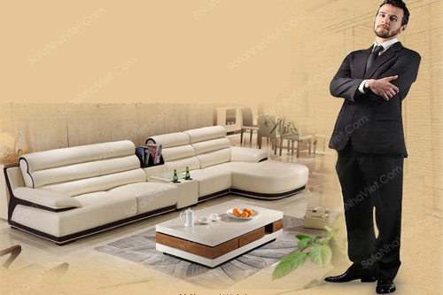 Bán sofa da tại hà nội, Sofa da phong cách cổ điển Sofa da mã 035