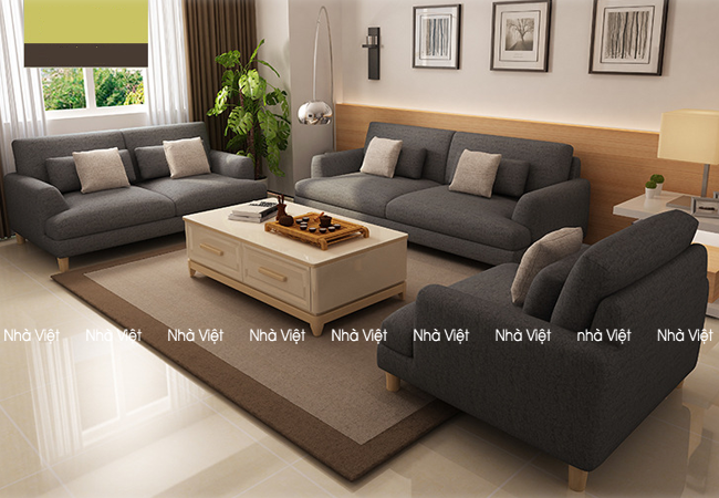 Ghế sofa nỉ phòng khách lớn Sofa nỉ mã 088