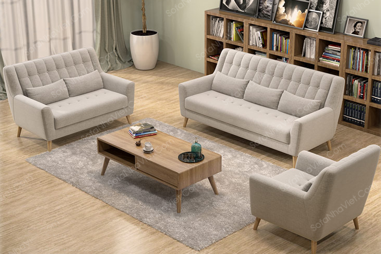 Ghế sofa nỉ phòng khách kiểu văng đơn Sofa nỉ mã 073