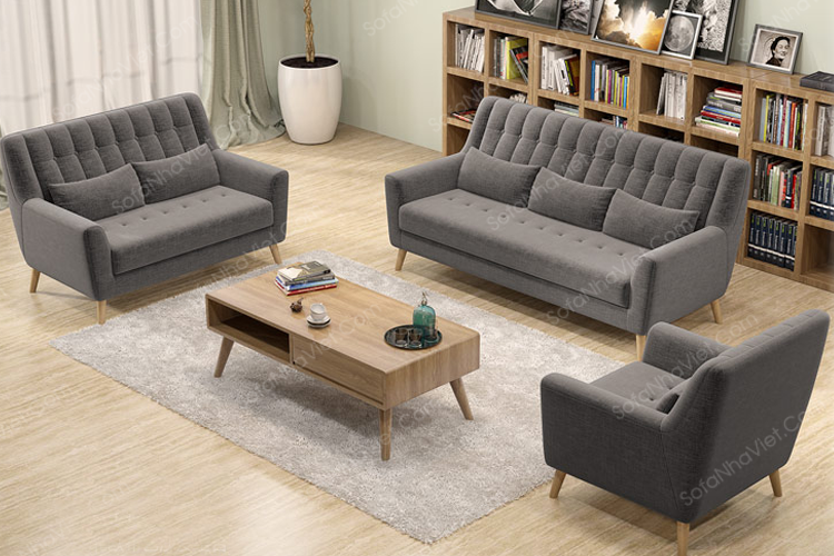 Ghế sofa nỉ phòng khách kiểu văng đơn Sofa nỉ mã 073