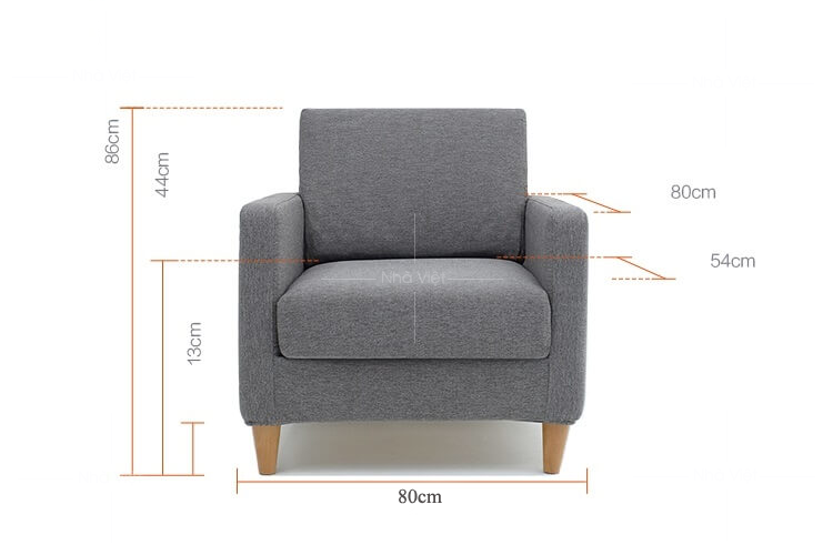 Kích thước sofa văng 1 chỗ, 2 chỗ và 3 chỗ theo tiêu chuẩn Nhà Việt