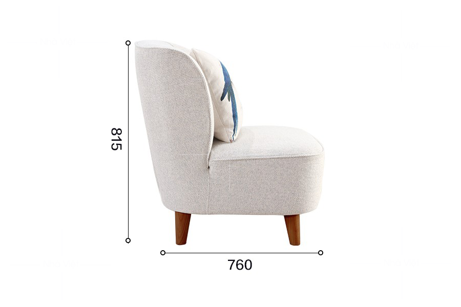 Mẫu ghế đơn đẹp giành cho phòng ngủ hoặc phòng đọc sách Sofa đơn Kala K04