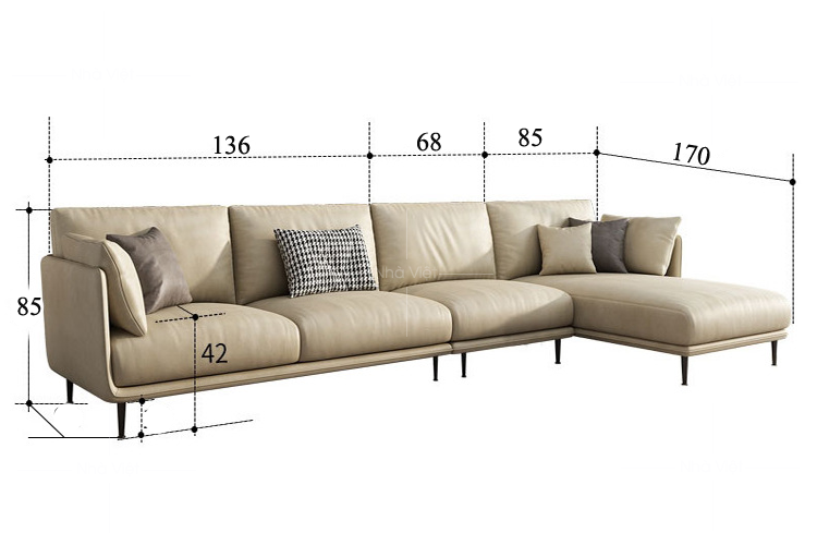 Sofa cao cấp dạng góc T911