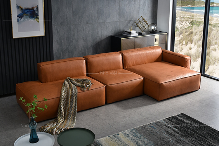 Sofa cao cấp bọc da mã T904
