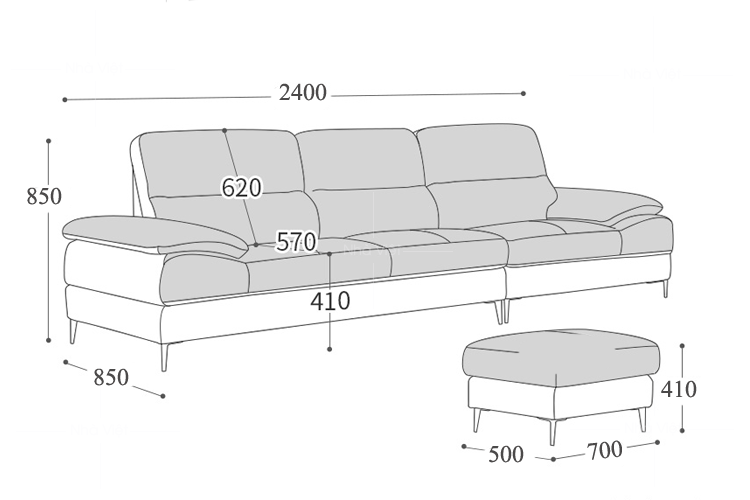 Sofa cao cấp màu kem mã T807