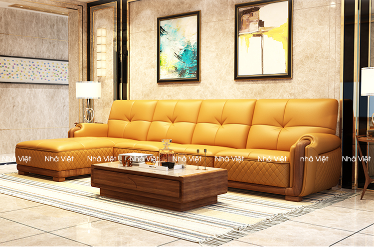 Bàn ghế sofa cao cấp dạng góc kích thước lớn Sofa cao cấp mã 112