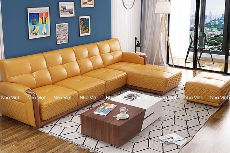 Bàn ghế sofa cao cấp dạng góc kích thước lớn Sofa cao cấp mã 112