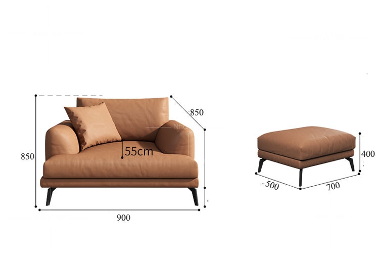 Sofa cao cấp 3 ghế T117