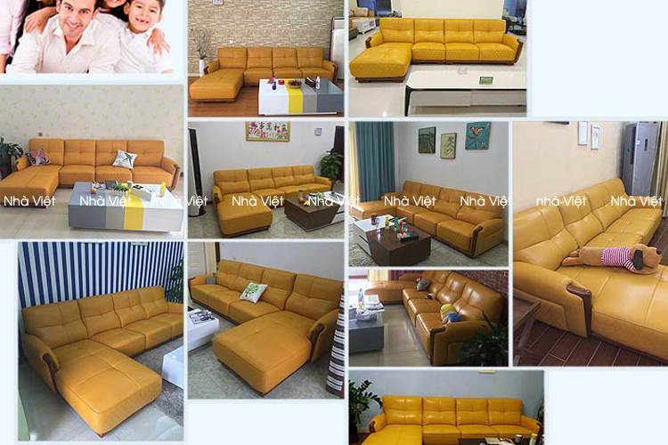 Bàn ghế sofa cao cấp dạng góc kích thước lớn Sofa cao cấp mã 112