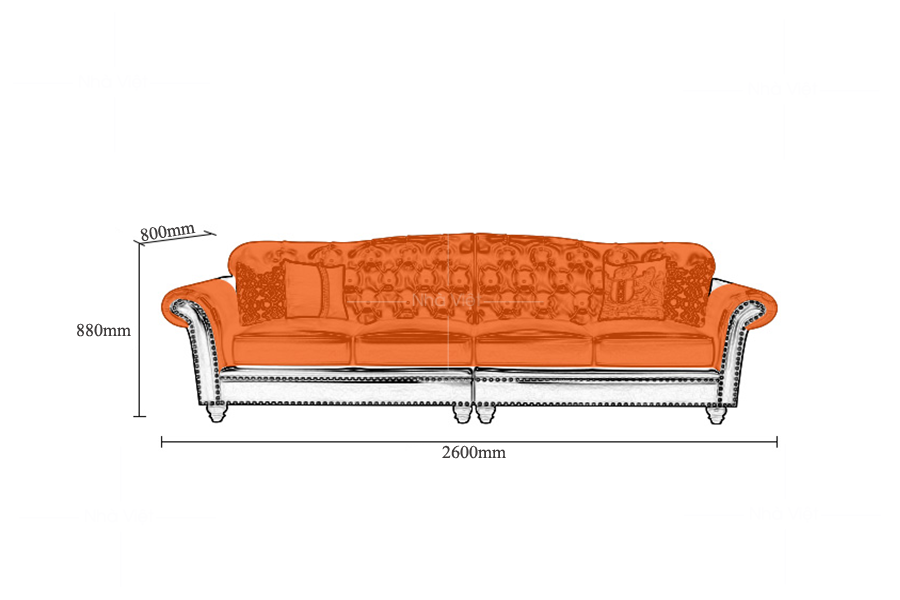 Sofa tân cổ điển Doric 04