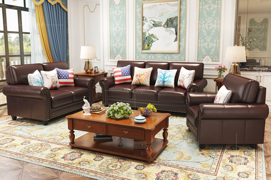 Sofa cổ điển phòng khách rộng Doric 06