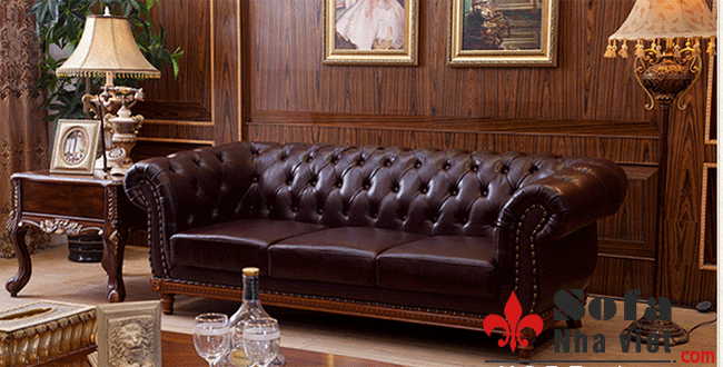 Mẫu sofa cổ điển châu âu kết hợp với khung đế bằng gỗ Sofa cổ điển mã 21
