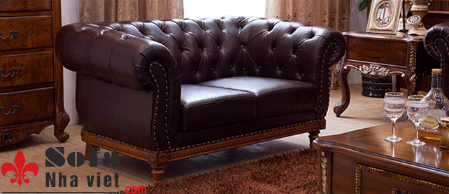 Mẫu sofa cổ điển châu âu kết hợp với khung đế bằng gỗ Sofa cổ điển mã 21