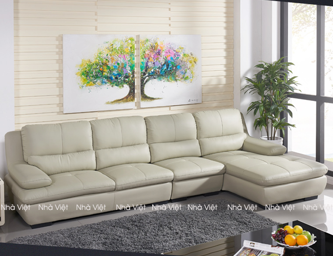 Bộ ghế sofa da tô thêm sự hiện đại cho phòng khách Sofa da DH 175