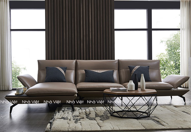 Bộ bàn ghế sofa da thiết kế kiểu dáng nhỏ gọn, thông minh tiện ích Sofa da DH 182