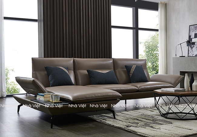 Bộ bàn ghế sofa da thiết kế kiểu dáng nhỏ gọn, thông minh tiện ích Sofa da DH 182