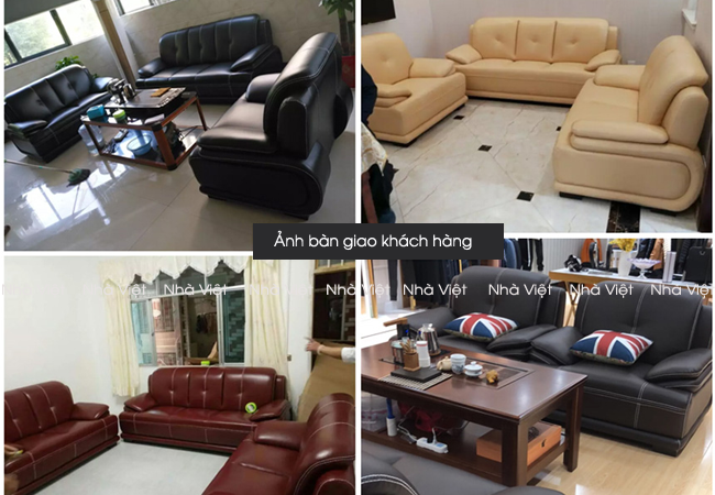 Bộ sofa da phòng khách rộng thiết kế 3 ghế tách rời Sofa da DH 184
