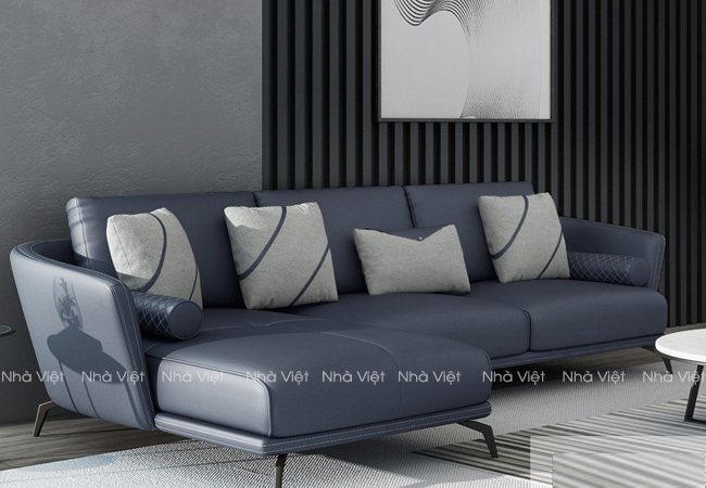 Bộ sofa da phòng khách thiết kế mới nhất năm nay Sofa da DH 185