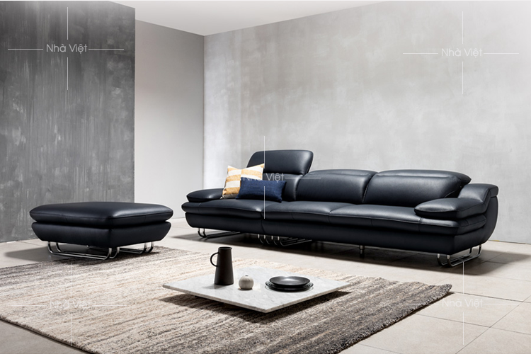 Ghế sofa da phòng khách hiện đại Sofa da DH 048