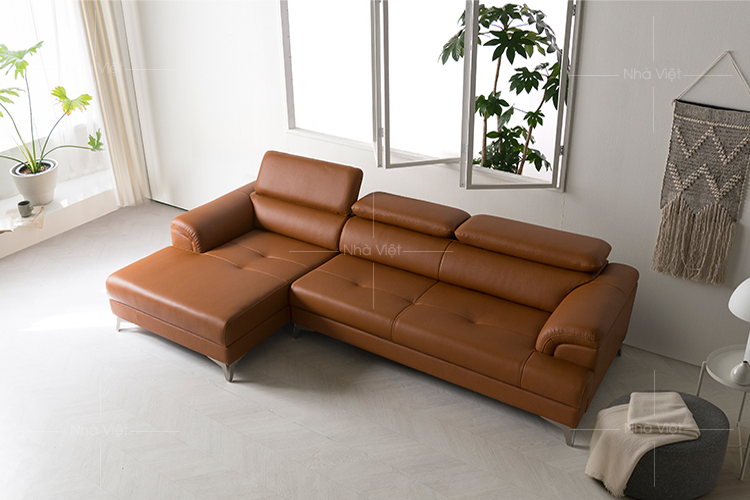 Kinh doanh sofa trong mùa dịch và tham vọng sofa Nhà Việt Sofa da góc chữ L DH-28