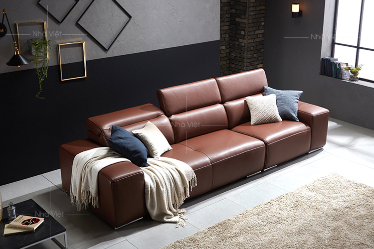 Sofa da phòng khách hẹp DH-38