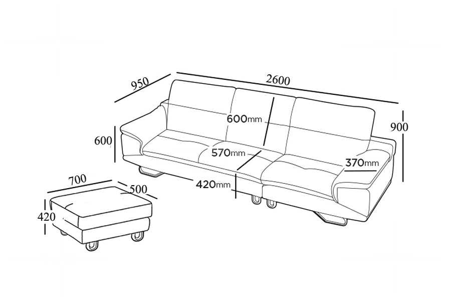 Sofa da công nghiệp DH 162