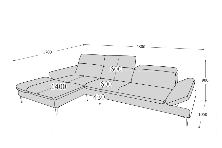 Sofa da công nghiệp DH171