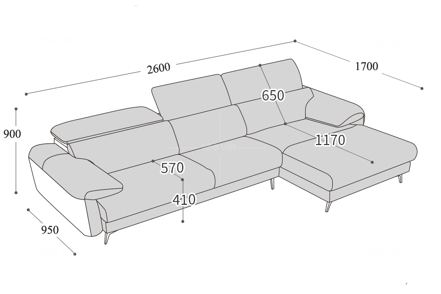 Sofa da công nghiệp DH 178