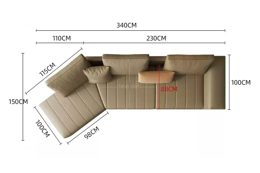 Sofa da công nghiệp Mitoni DH13
