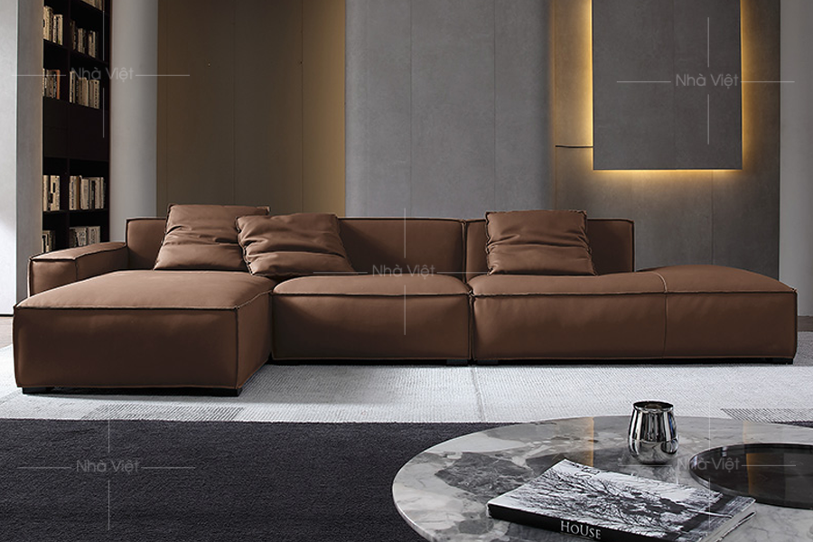 Sofa da hiện đại Trio DH49