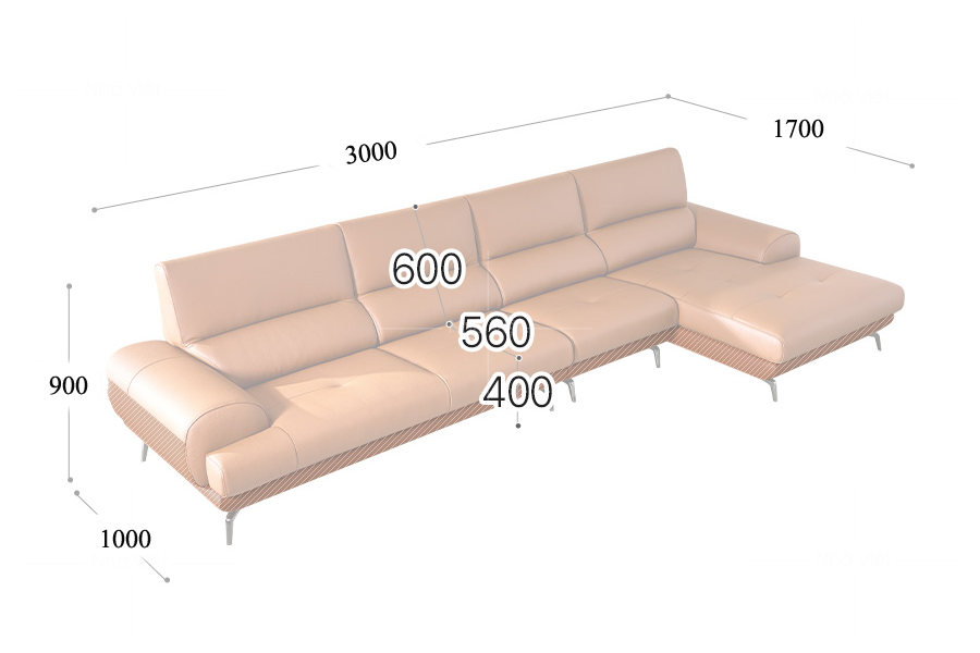 Mẫu ghế sofa da kiểu dáng hiện đại được bọc da công nghiệp Sofa da kiểu dáng hiện đại bọc da công nghiệp DH619