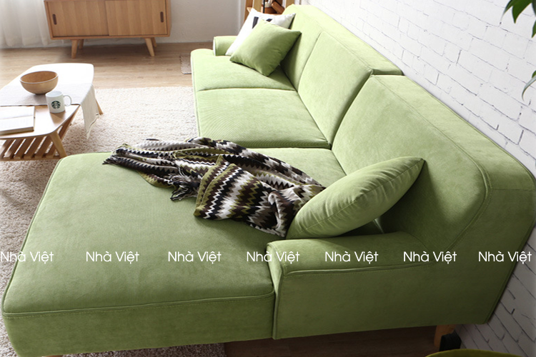 Ghế sofa đẹp phòng khách gam màu xanh cốm Sofa đẹp mã 413