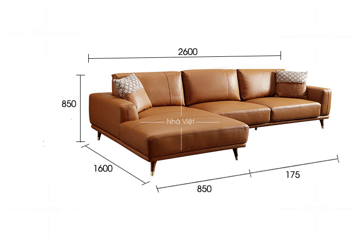 Sofa đẹp gam màu da bò DL mã 102