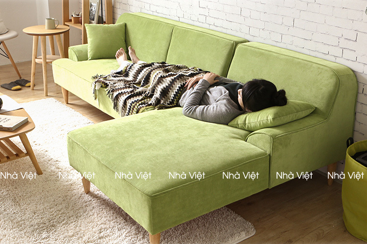 Ghế sofa đẹp phòng khách gam màu xanh cốm Sofa đẹp mã 413