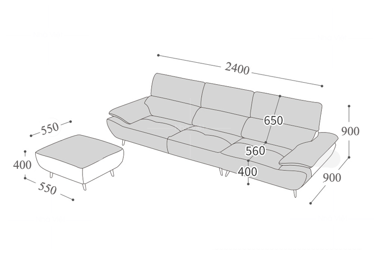 Sofa đẹp màu xanh cốm DL-30