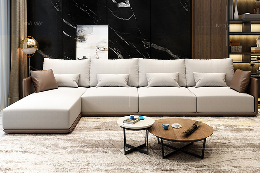 Sofa đẹp da màu đen DL-10