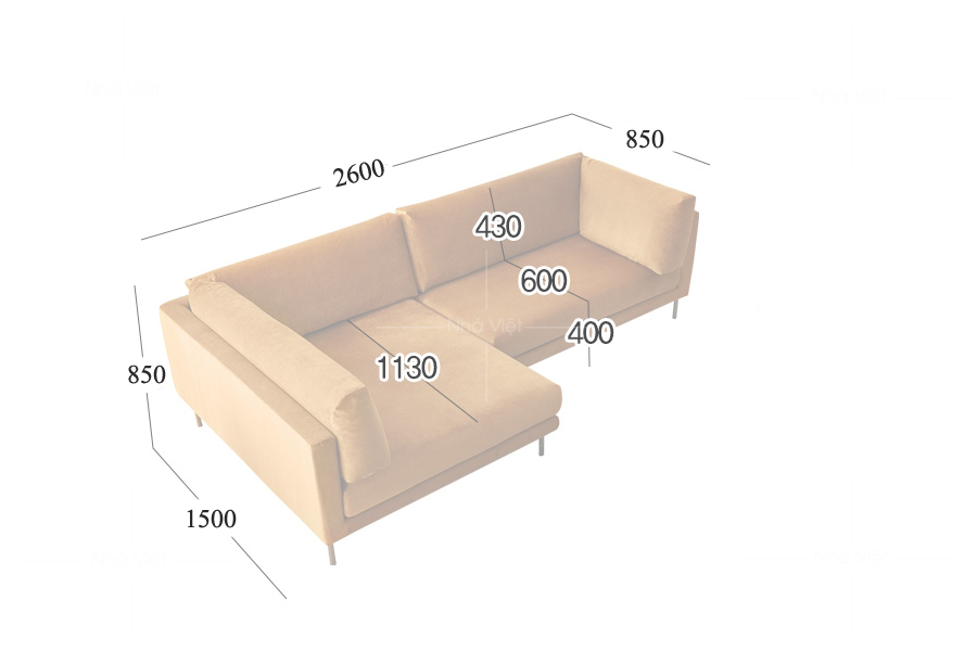 Sofa đẹp bọc vải DL94