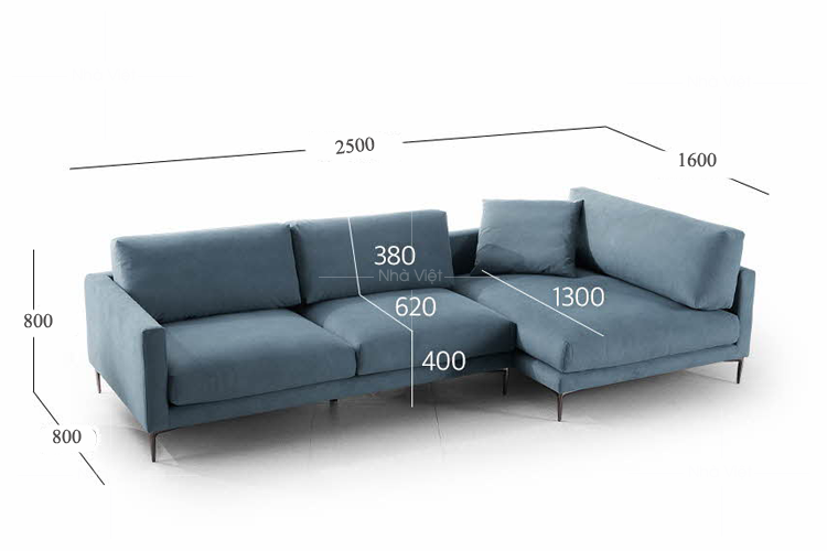 Sofa gia đình góc chữ L G801
