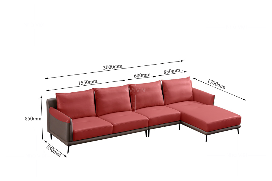 Sofa gia đình góc trái G605