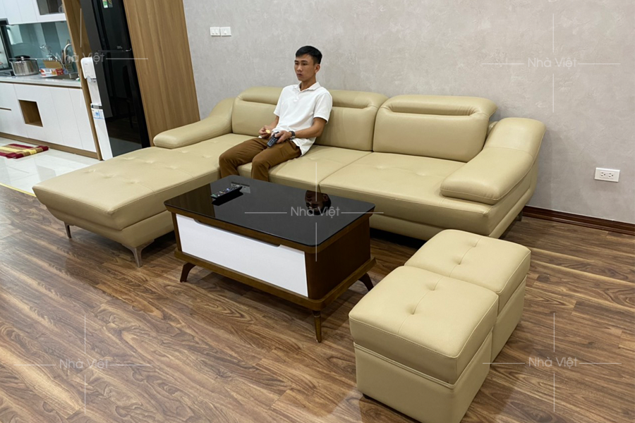 Bộ ảnh thực tế bàn giao sofa tại gia đình anh Tuấn - 35 Lê Văn Thiêm - Hà Nội