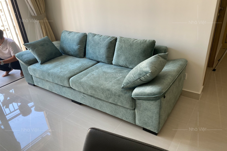 Hình ảnh thực tế ghế sofa văng nhà anh Giang - Vinhomes Smart city