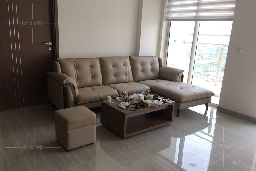 Sofa góc cho phòng khách rộng nhà chị Lan - Imperia Plaza - 360 Giải Phóng - Hoàng Mai - Hà Nội