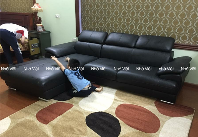 Bàn giao sofa da nhà anh Nhàn - Thạch Bàn Long Biên Bàn giao sofa da nhà anh Nhàn - Thạch Bàn Long Biên