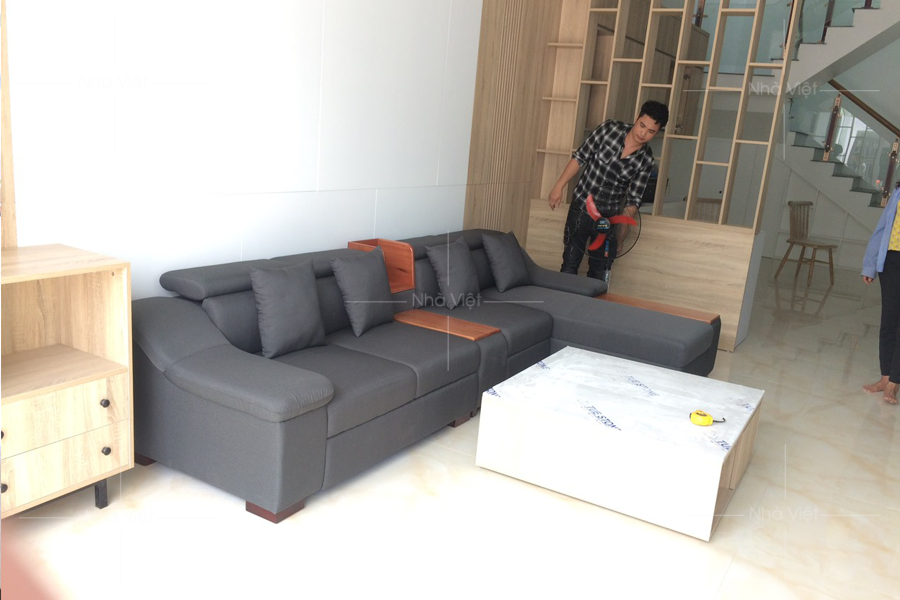 Khám phá bộ sofa góc, bàn trà gia đình chị Trà My - Huyện Lập Thạch - Tỉnh Vĩnh Phúc