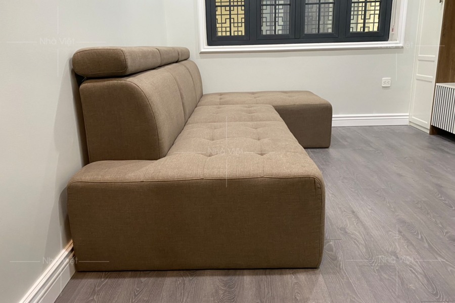 Giao sofa góc nhỏ bọc vải cho nhà cô Thuỷ - Khu K biệt thự Ciputra - Tây Hồ - Hà Nội