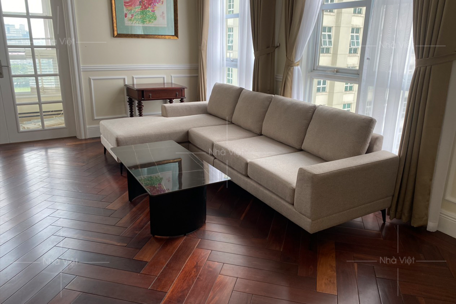 Bàn giao bàn ghế sofa vải gia đình anh Linh - The Manoer Mễ Trì - Mỹ Đình