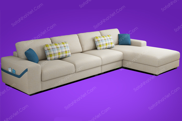 Bàn ghế sofa góc vải cho phòng khách đẹp Sofa góc mã 109