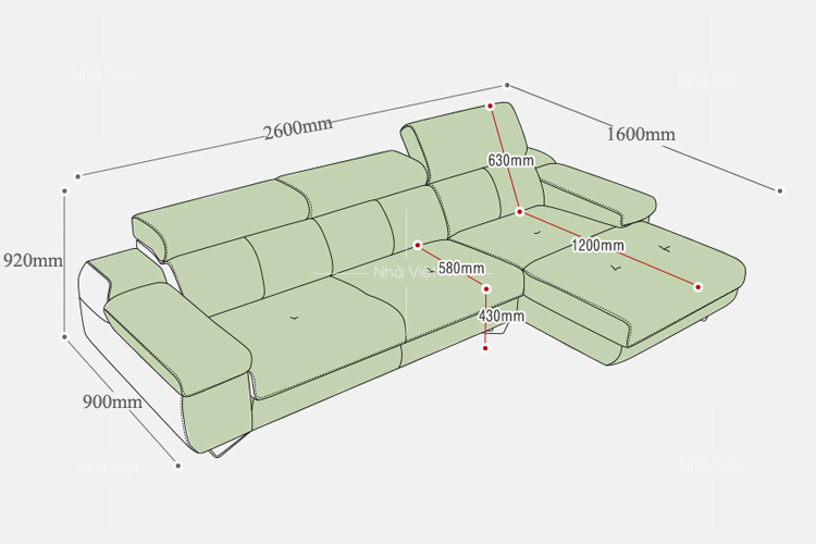Sofa góc da mã 03