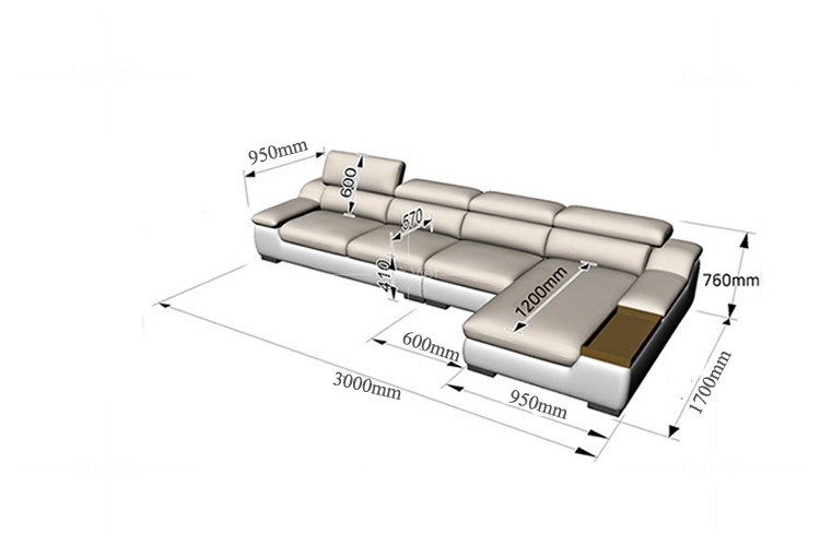 Sofa góc da mã 07